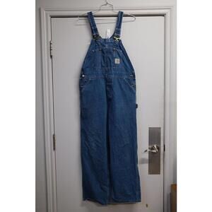 90's Carhartt Stonewash Denim Overalls Straight-Leg-Pant